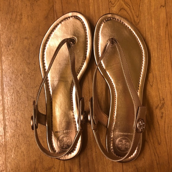 Minnie Travel Sandal Metallic Leather Rose Gold - Picture 2 of 6
